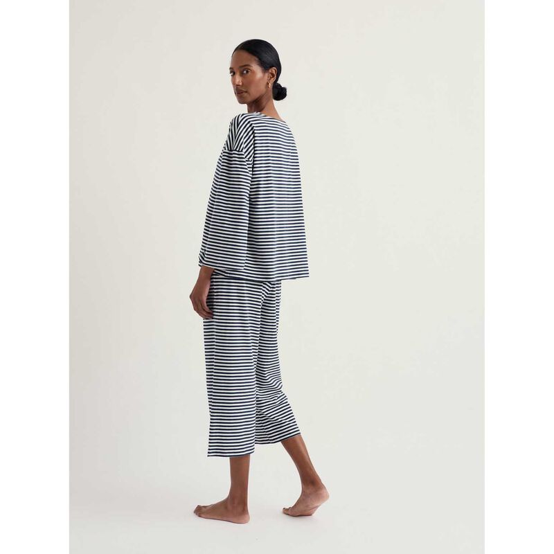 Seasalt Cornwall Tree Shadow Pyjamas - Obliques Sea Cave Chalk image number 1